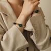 Ozel Natural Stone Obsidian Unbalanced Moving Bracelet PB145B