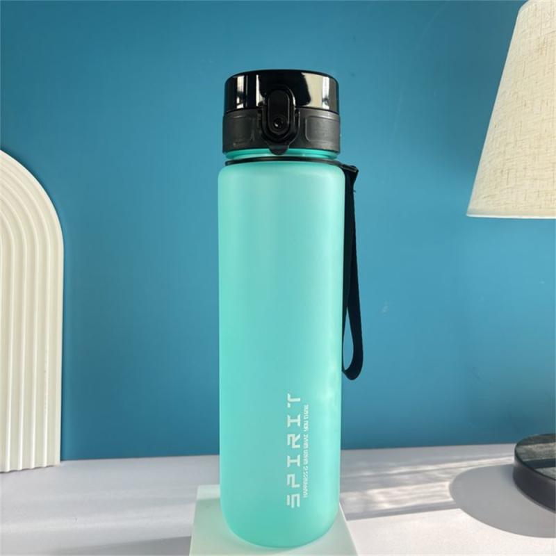 

1L Sports Water Bottle High Capacity Plastic Fitness Portable Leakproof Drinking Bottle Camping Hiking Sports Cups 1000ml світло-синій колір