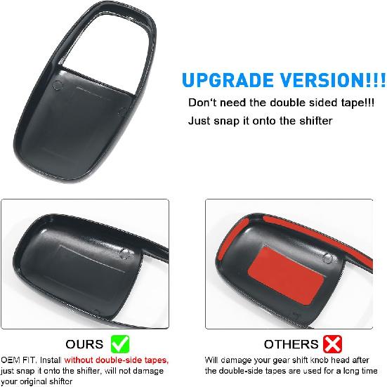Gear Shift Knob Head Cover for Dodge Charger Accessories 2015- Challenger 2015-2024 Durango 2016-2026 ABS Interior Shell Ert Decoration Protector