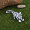 3D Printed Flexible Articulated Fidget Toys Creative Skeleton Snow Leopard Ornament Articulating Animal Figurine for Kids Adults