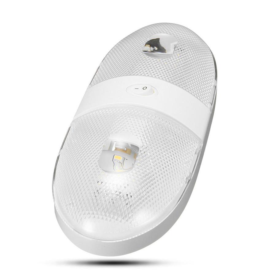 2 Pcs Optronics Rv Car Led Ceiling Light Marine Boat Camper Trailer Dome Lamp Caravan 12V 340Lm