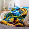 1pc Lion Safari Landscape Blanket Lightweight Blanket Throw Blanket For Sofa, Bed, Travel, Camping, Livingroom, Office, Couch, Chair yy251010016