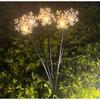 Christmas Decoration Snowflake Solar Lights String Flower Garden Road Ground Plug Lights Decorative Lights Always On and Flashing Lights