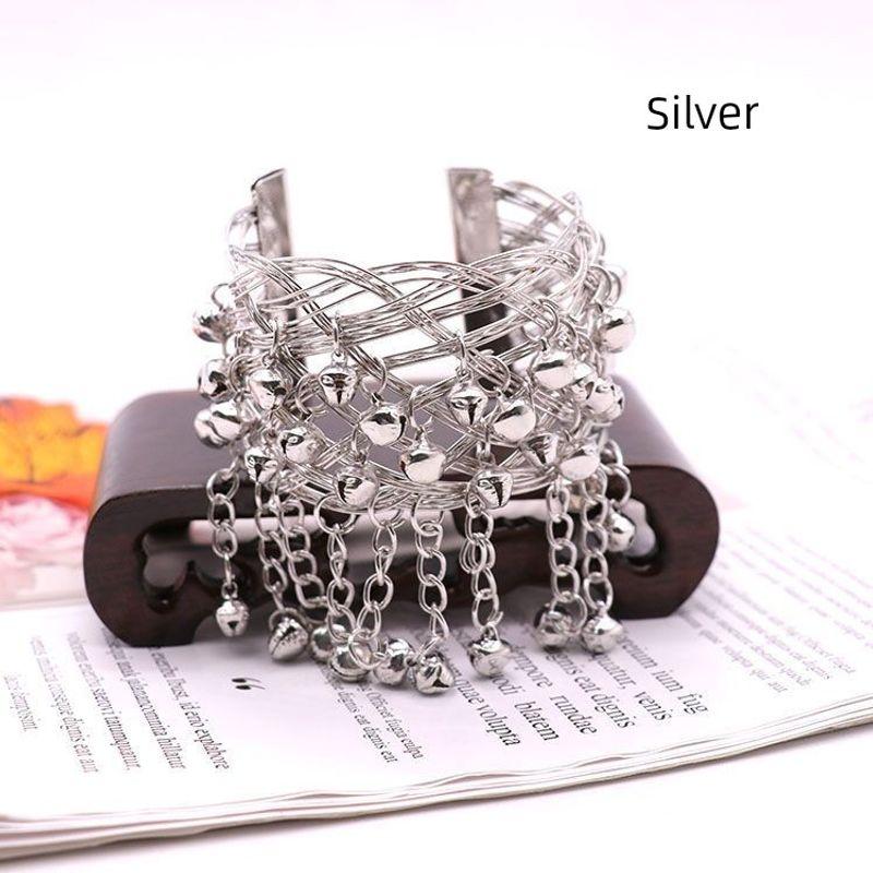 

Гуйчжоуские украшения из мяоского серебра, браслет с открытым концом, браслет дай, нарукавник, этнический стиль, детский танцевальный реквизит, колокольчик-украшение Silver 2