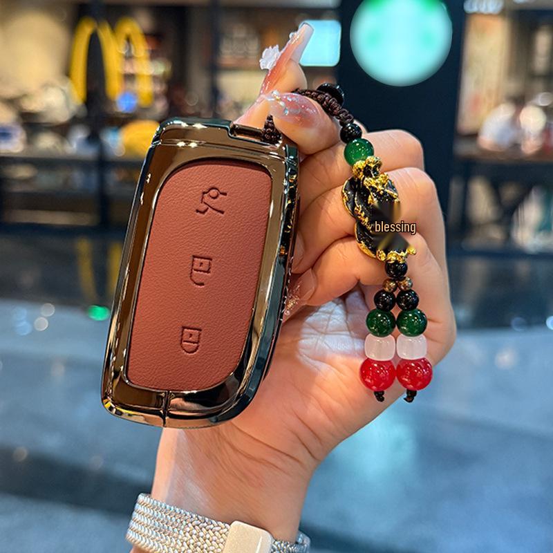 Lynk & Co 900 Leder Metall Schlüsseletui für 2025 Modell Z10 Fernbedienung