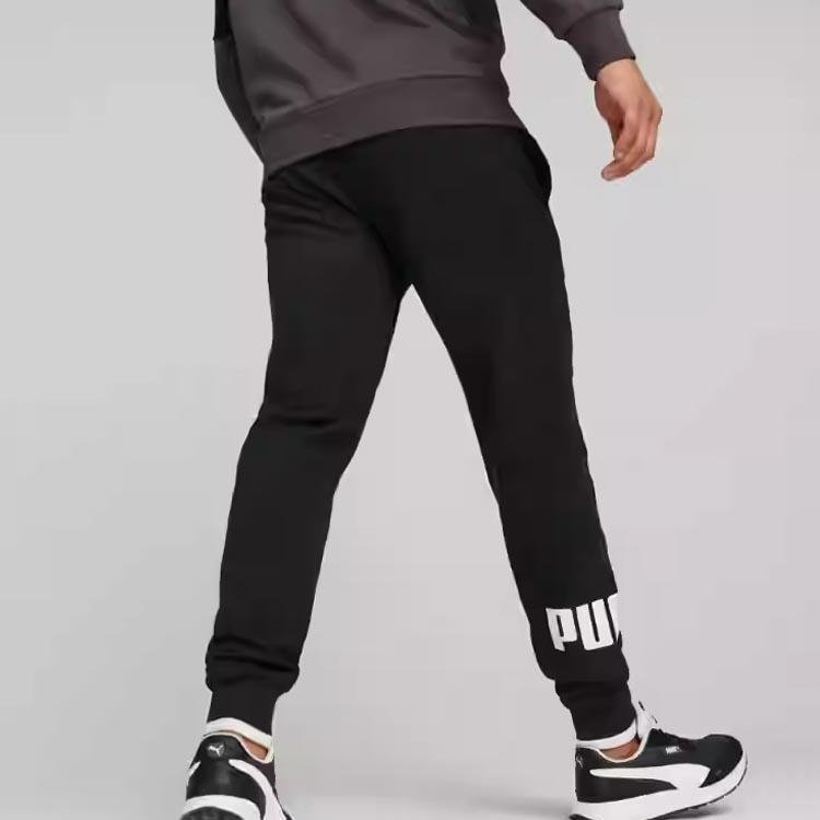 PUMA Power Sweatpants Tapered Fit Men Bottoms Black 676669-01