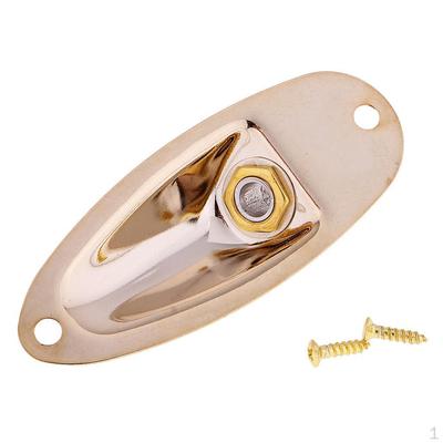 Boat Shape Output Plate Socket with Mounting Screws for Electric Guitar Bass