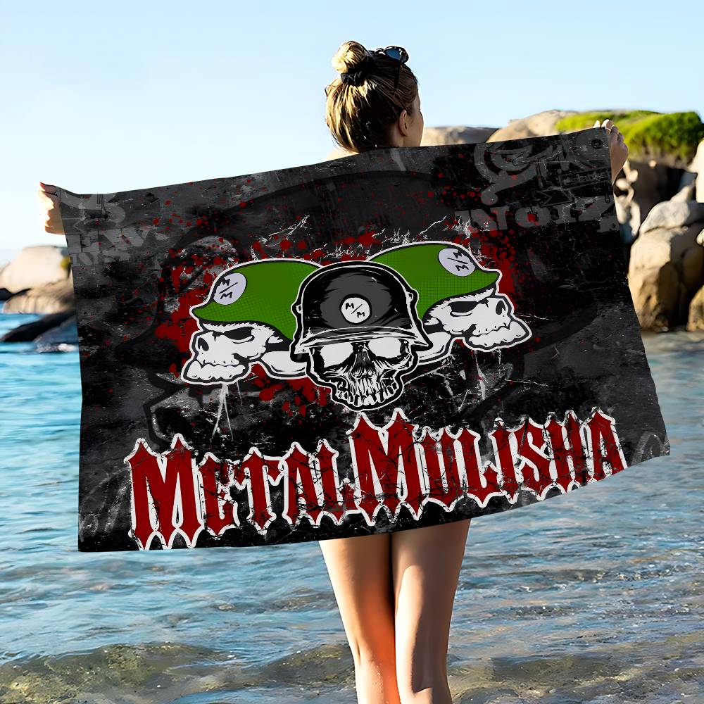 LOGO M-MetalS M-Mulisha Microfiber Blanket Quick Drying Beach Towels Oversized Printing Super Absorbent Pool Towel Blanket
