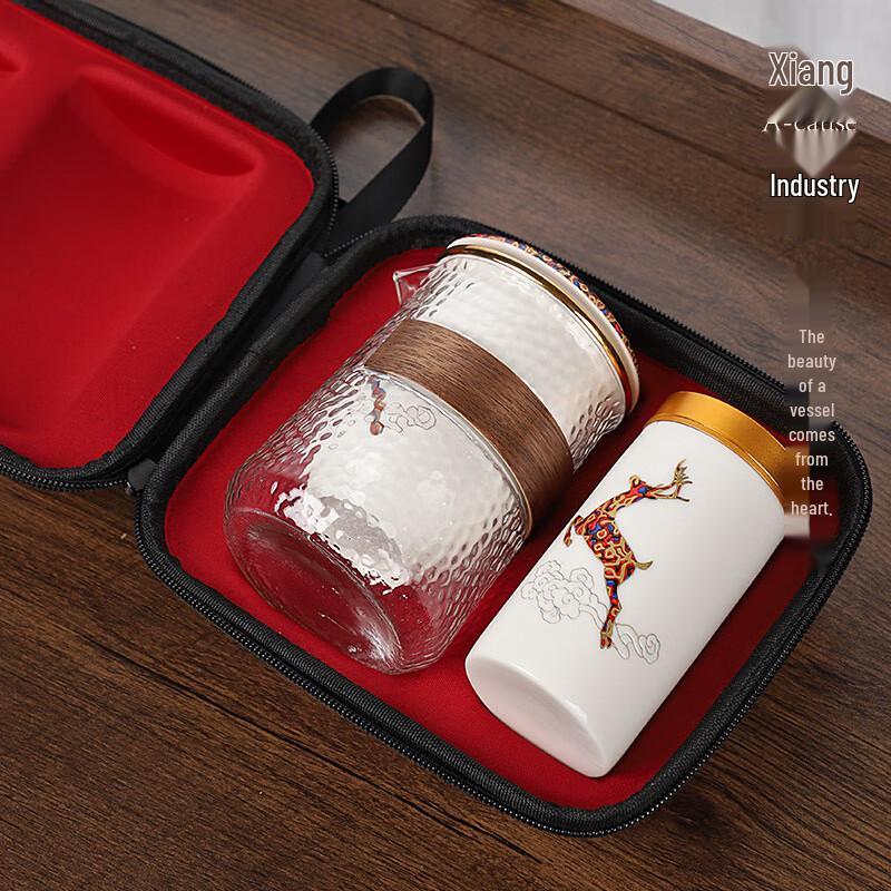 AQ Portable Glass Tea Set