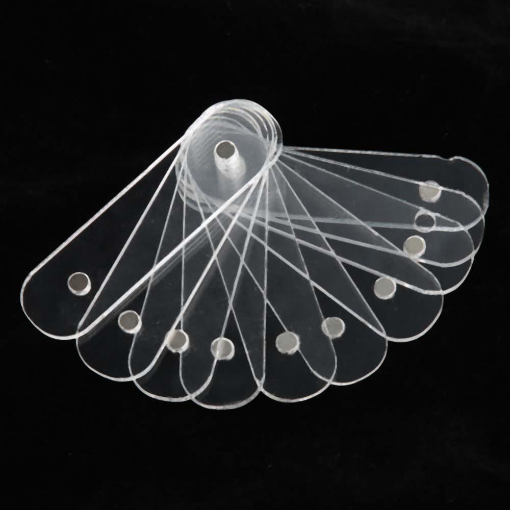 10PCS Magnetic Magnetic Nail Holder Clear Design Acrylic Strip Display  Manicure Practice