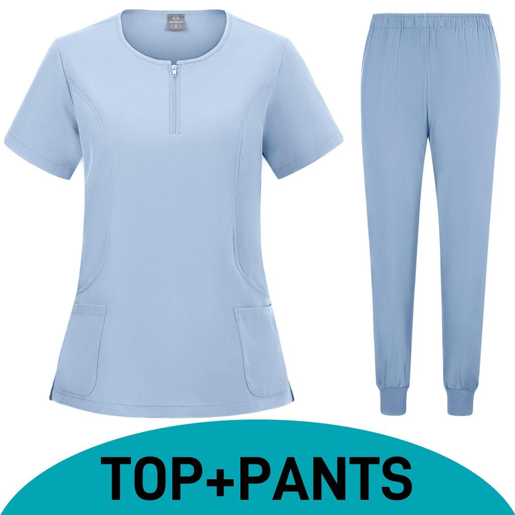 Women's Quick-Drying Elastic Surgical Gown Set - Washable Hospital Uniform for Dentists and Nurses