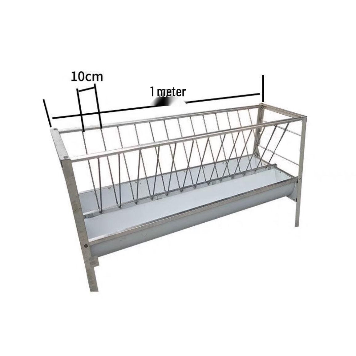 Sheep Feeding Trough: Double-Sided Rubber Trough with Grass Conveyor for Home Use