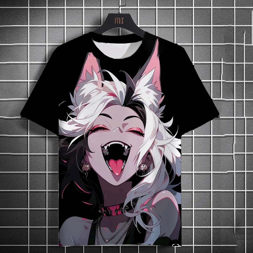Men's T-shirt Fashion Cartoon Tattoo Girl Graphic T Shirts Summer Casual Harajuku Streetwear 3D Printed Hip Hop Unisex Top Tees