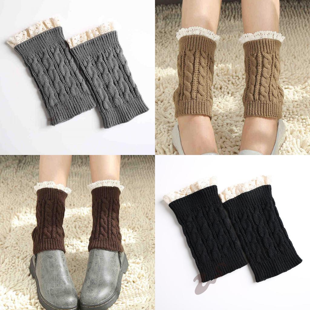 Knit Lace Leg Warmers For Women With Frictionresistant Fabric For Autumn Winter Comfort