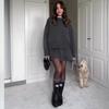 2024 Autumn European & American College Style Knitted Sweater and Skirt Set for Women
