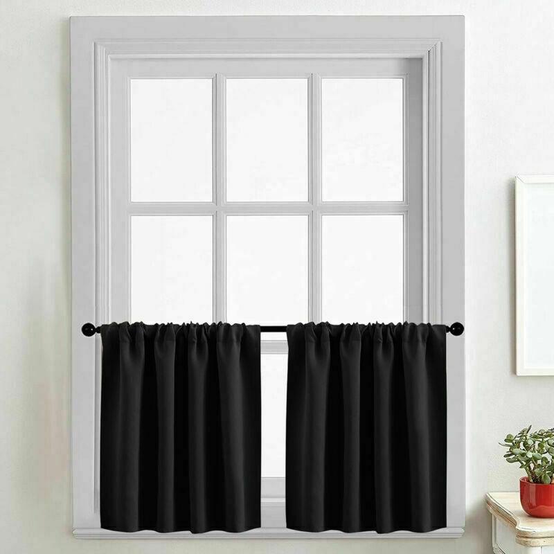 Contemporary Short Curtain For Commercial Spaces High Light Blocking Fabric Grey 132*46cm Piece)