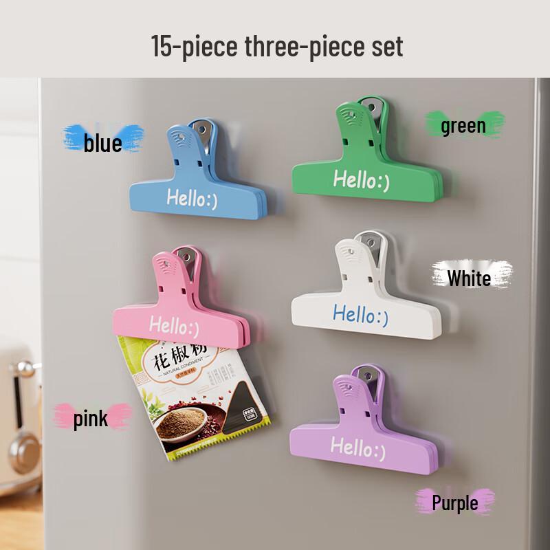 Magnetic Sealing Clips for Food, 15-piece Set