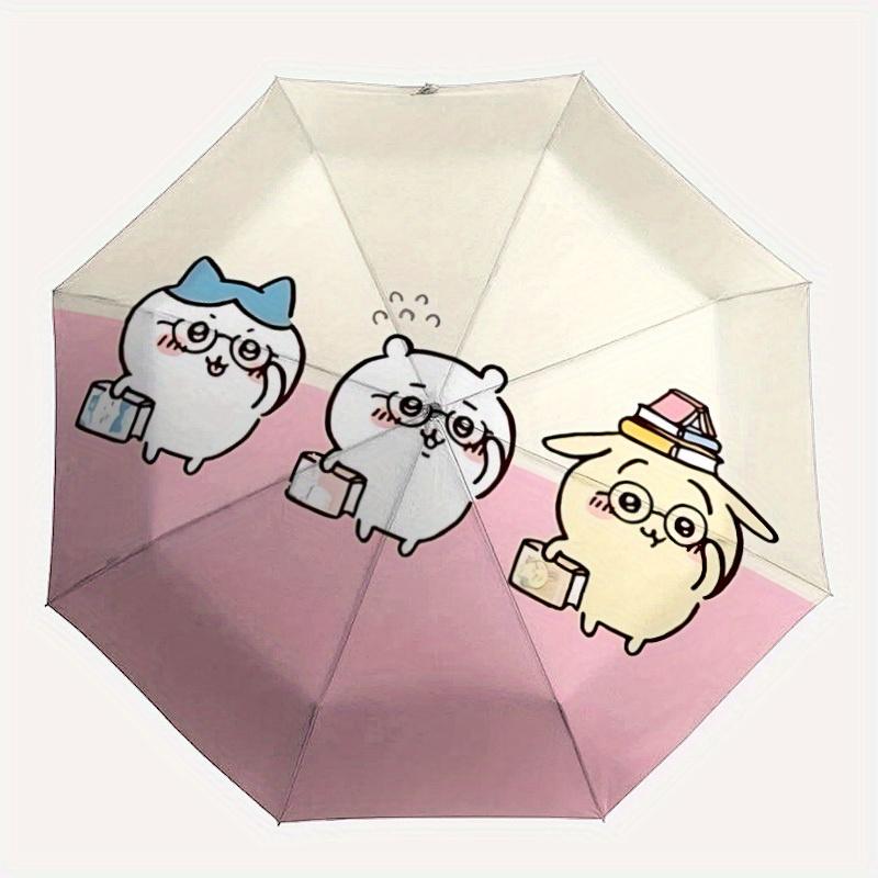 

1pc Chiikawa Automatic Umbrella Durable Iron Frame & Plastic Handle, Gift for Men & Women, Sturdy Construction, Playful Design yy250826093