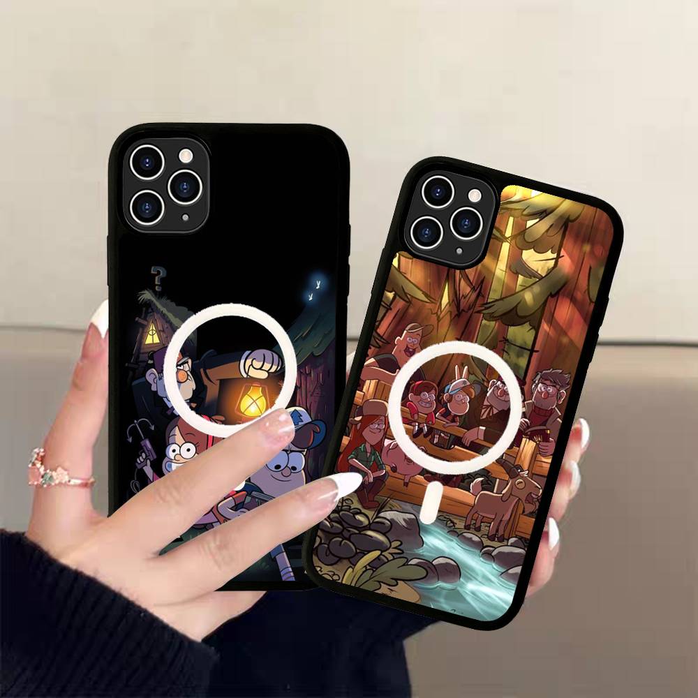 Gravity Falls Schwein Handyhülle Für IPhone 16 15 14 13 12 11 17 Pro Max Plus Magnetische Kabellose Hülle