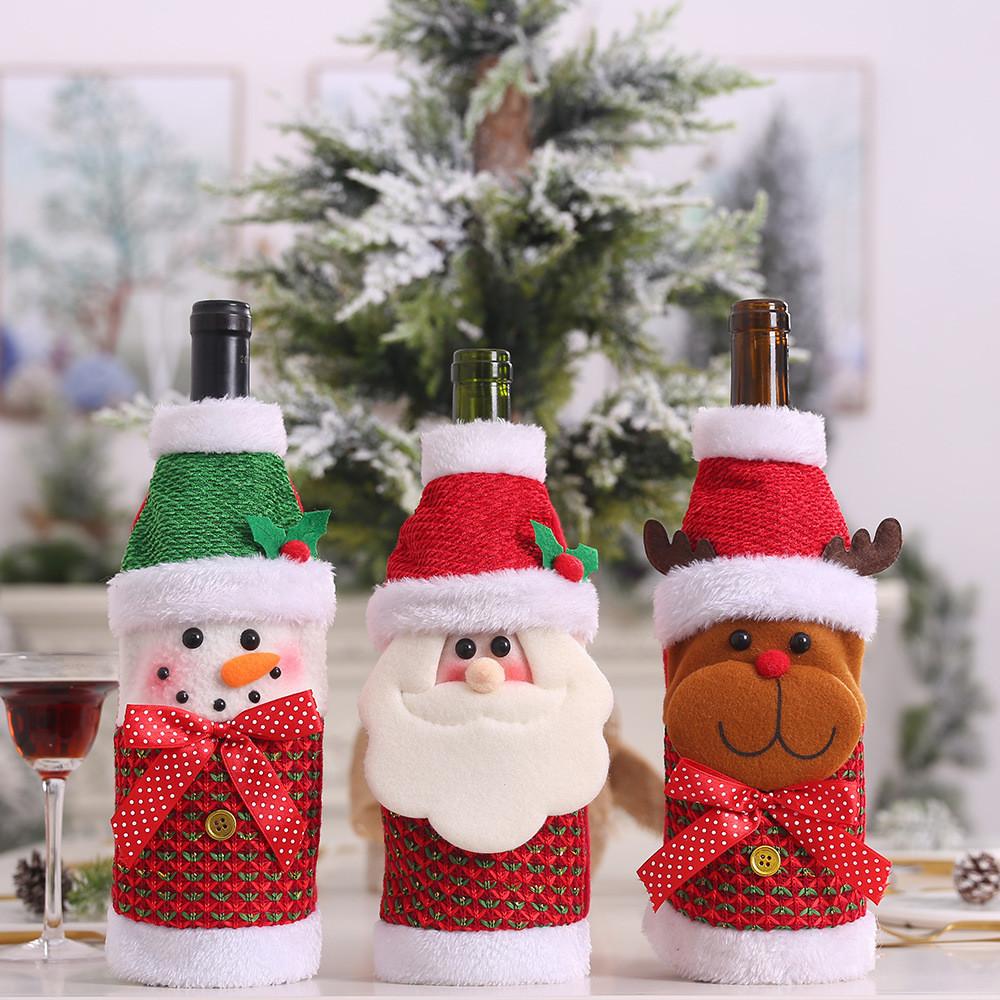 Cheerful Claus Santa Wine Bottle Sleeve Crafted From Durable Polyester Material