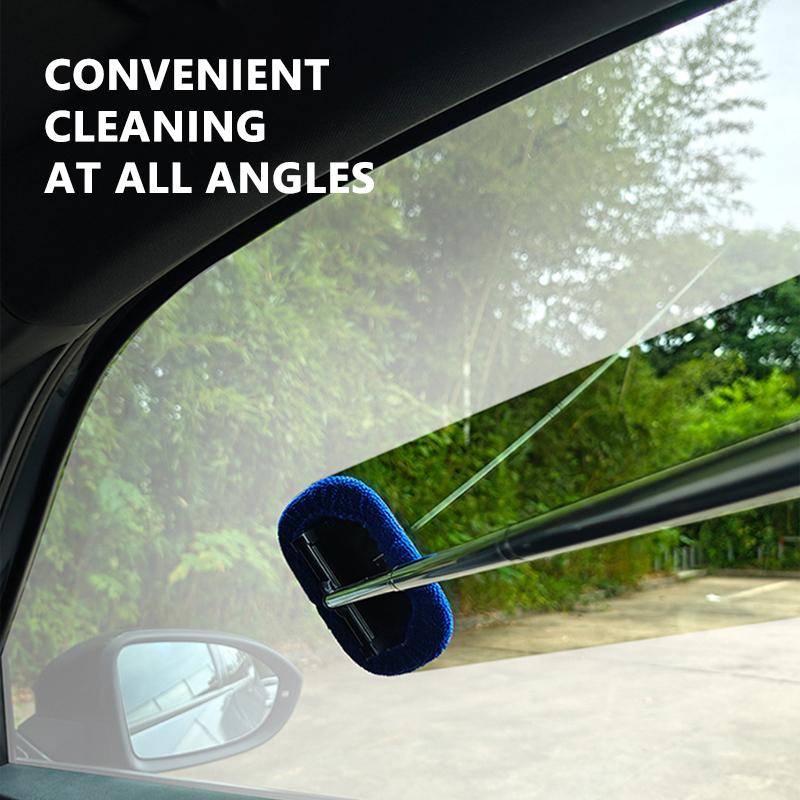 SEAMETAL Retractable Car Windshield Wiper Blade Long Handle Rearview Mirror Window Glass Wash Cleaning Brush Auto Cleaner Wiper