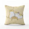 Cartoon Cute Cat Pillowcase Modern Simple Design Home Decorative Cushion Cover For Sofa Car Backrest Square Pillow Covers