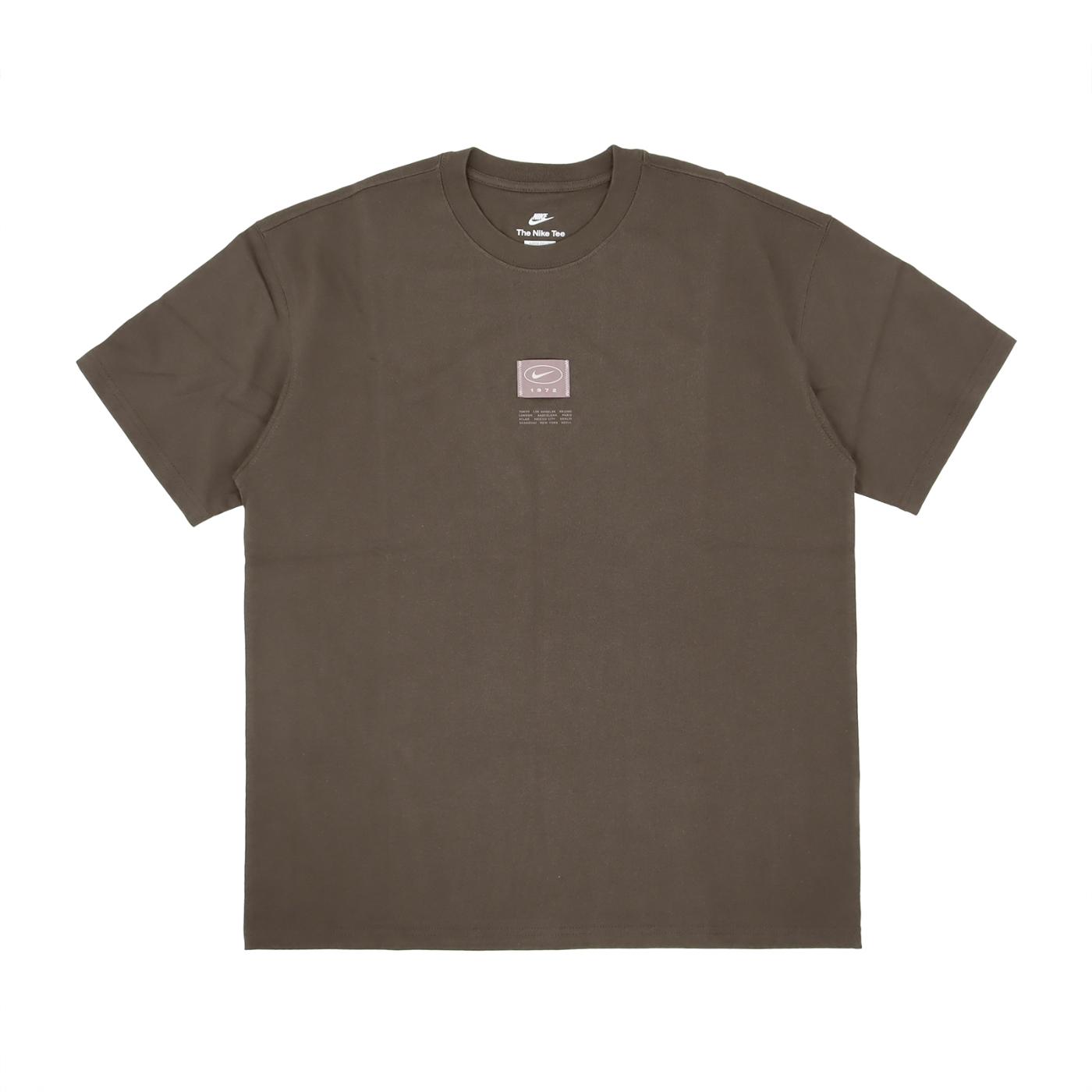 Nike T Shirts Men s Brown Crew Neck Moderate Straight Fit FZ5393-237 S
