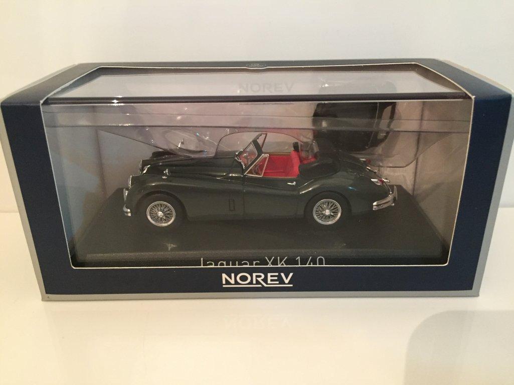 

B Jaguar XK140 Cabriolet 57 Dark Metallic Gray Mini Car NOREV [270032] (1/43) серый