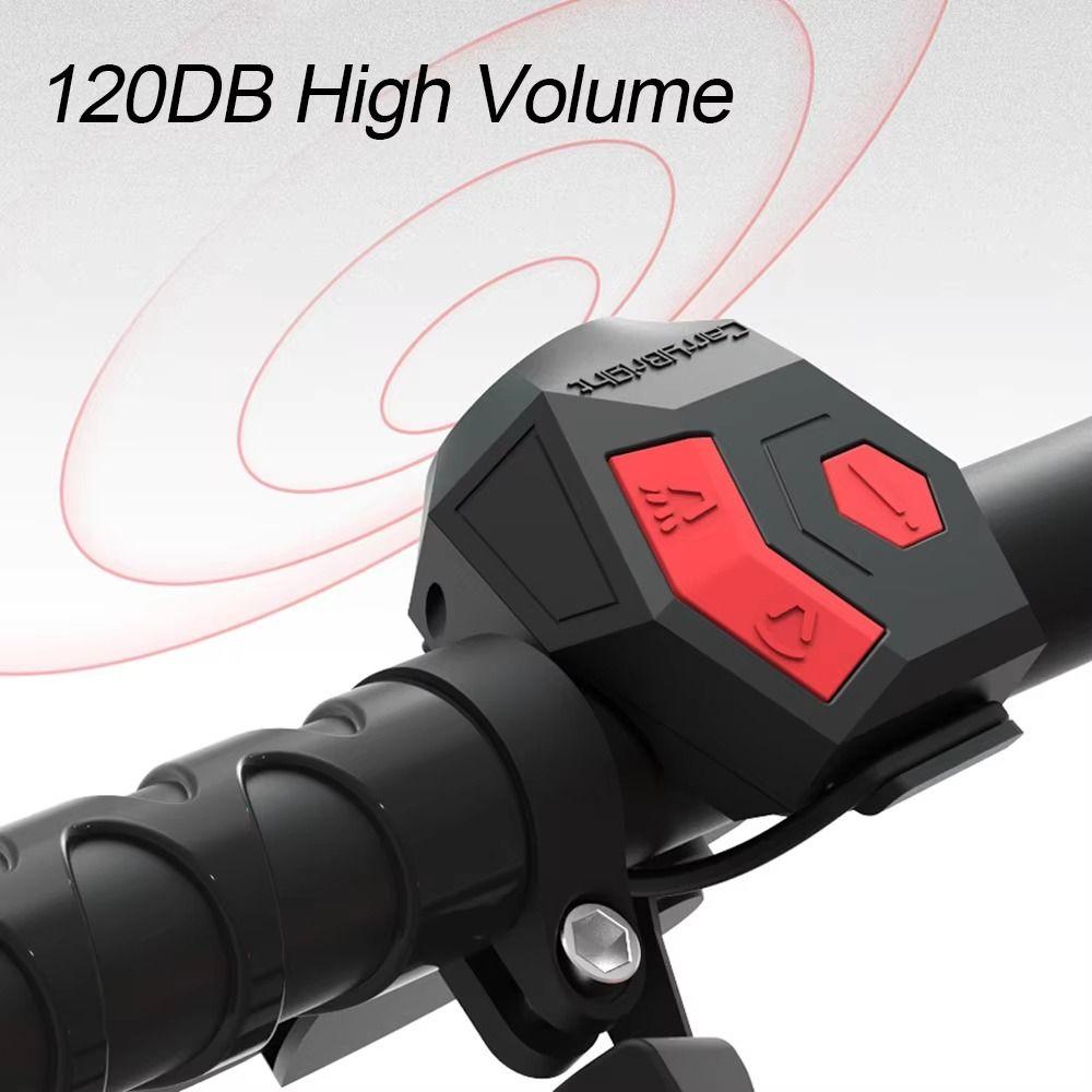 120db Super Loud Motorcycle Handlebar Horn Waterproof Anti-theft Alarm  Bike Accessories