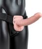 RealRock - Vibrator - dildo with balls on a strap-on 23 cm