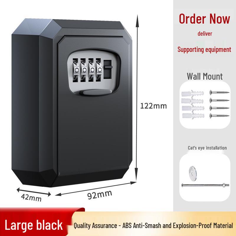 Wall-Mounted Anti-Theft Key Lock Box for Homes and Construction Sites