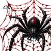 Horror Party Decorations Scary Black Spider Static Window Clings, Web Glass Stickers, Reusable Indoor Decor Decals for Haunted House Halloween