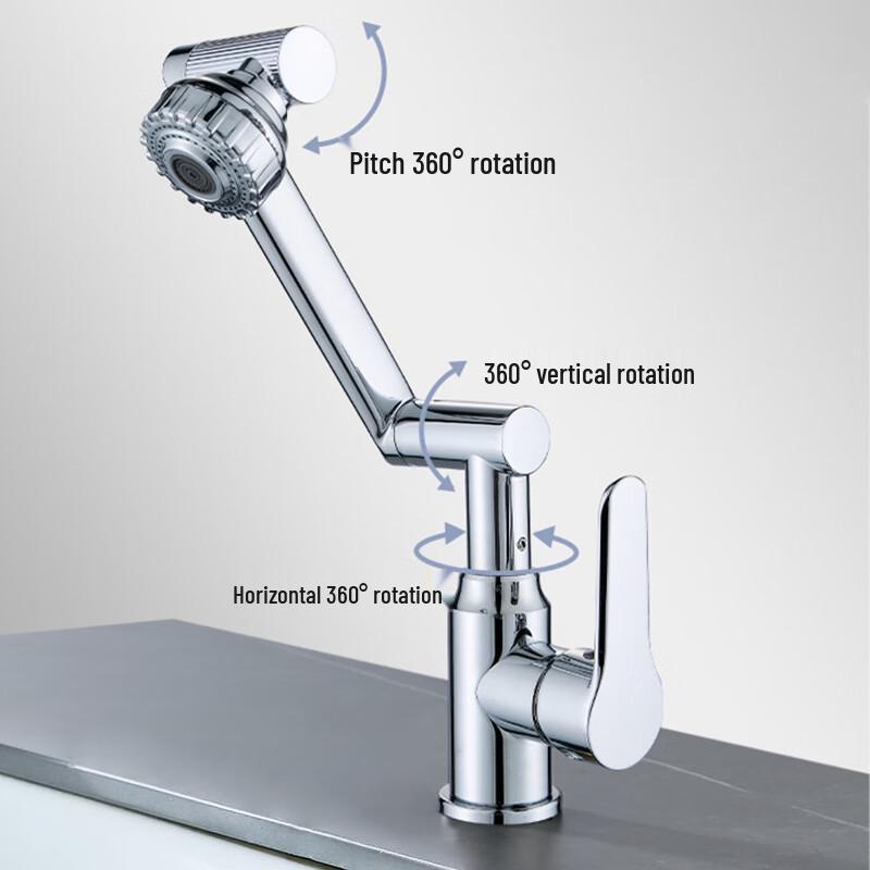 VEMUSE Stainless Steel Robot Style Basin Faucet