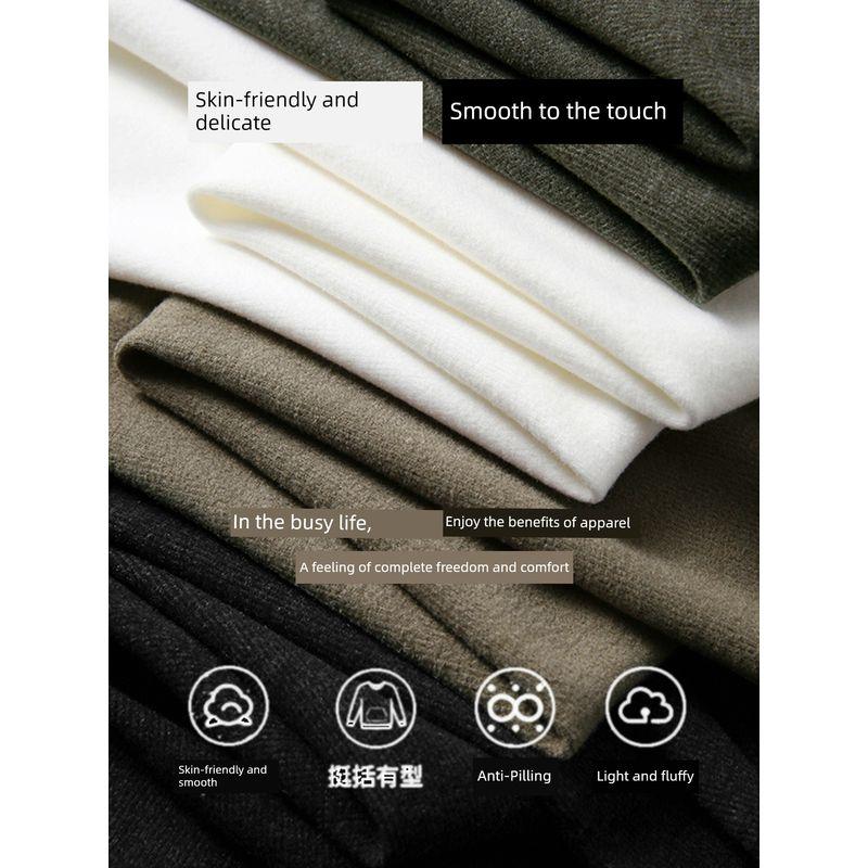American Retro Old Money Style Tough Guy Henley Collar Base Shirt Men's Winter Long-Sleeve T-Shirt Foreign Trade Men's Casual Tee