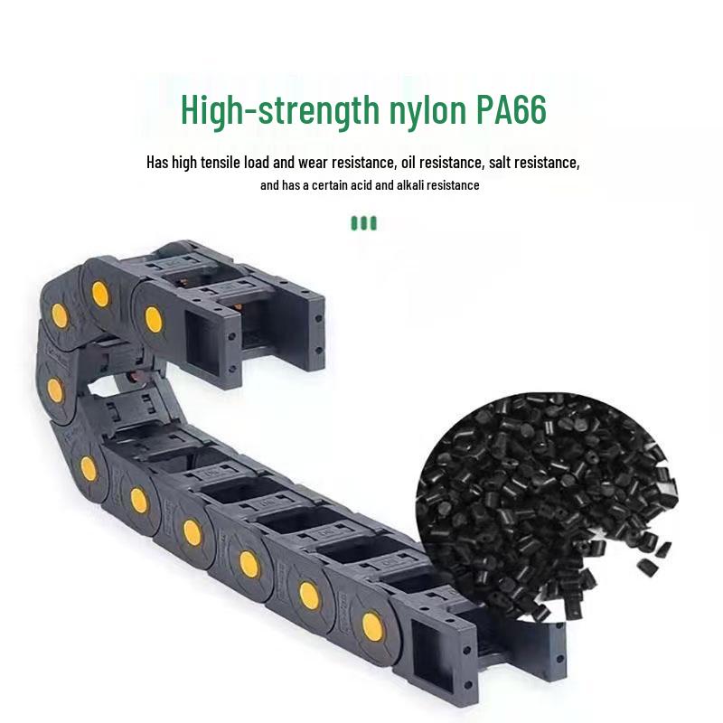 Enclosed Nylon Machine Tool Drag Chain - Semi and Fully Closed Options
