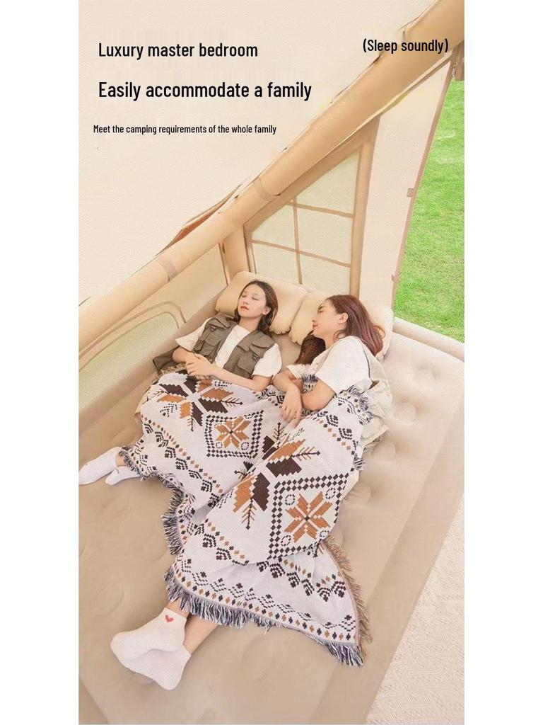 Portable Outdoor Inflatable Camping Tent - Thickened Oxford Cloth for Mountain Wilderness