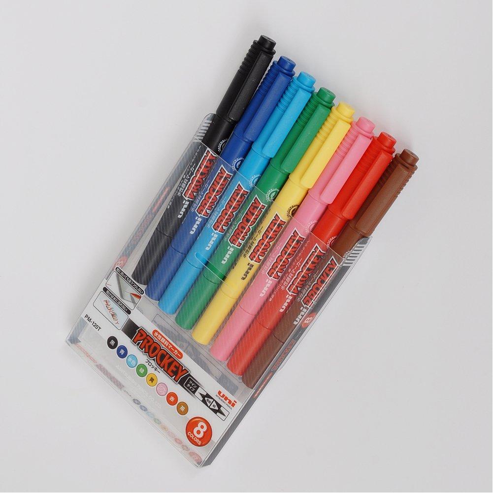 Mitsubishi Pencil Pen Twin Extra Fine 8 Colors PM120T8CN Water-based Pro-Key