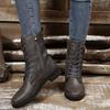 Fashion Platform Mid Calf Boots Women 2025 New Trend Winter Fashion Designer Shoes for Women Comfortable Warm Casual Solid Boots Women