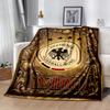 German Football Crest Artwork Personalized Text Blanket Gift Personalized Blanket Comfortable Suitable for Livingroom Sofa Living Room Home Decor
