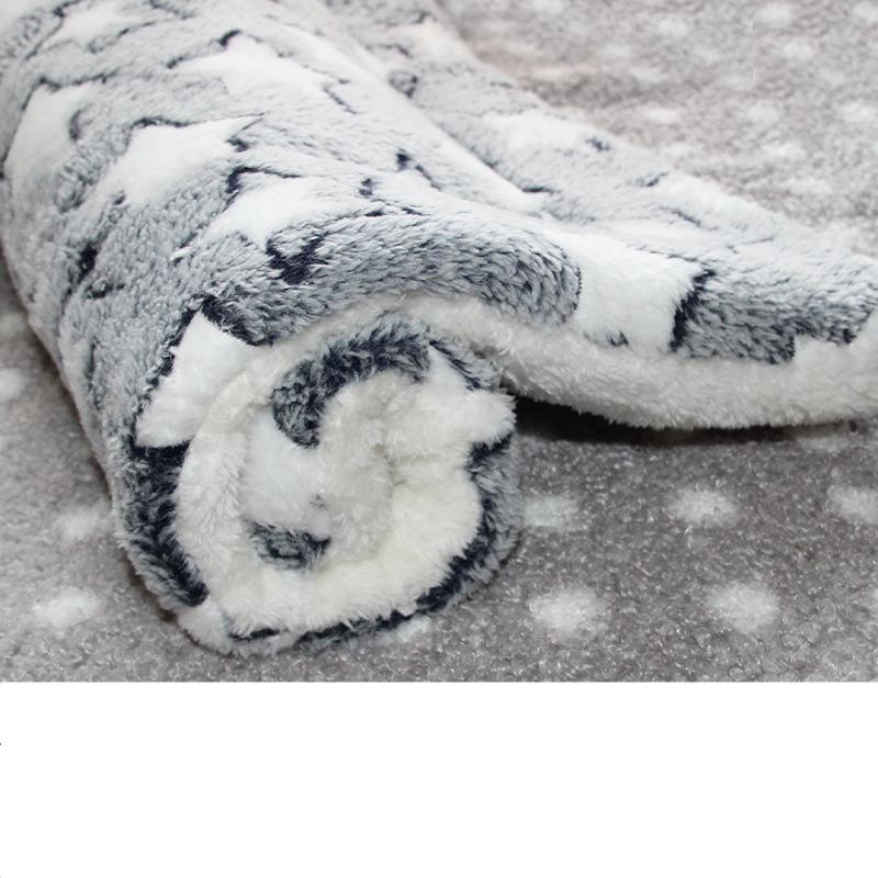 Multi-model pet flannel sleeping mat kennel mat blanket pet warm mat suitable for large medium and small pets L-57x38cm