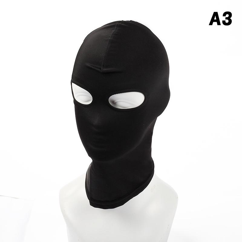 Sexy Mask Hood with Open Mouth And Eye Hole Adult Party Game Bondage Cosplay Slave Headgear for Punishment