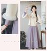 Autumn & Winter Retro Embroidered Deerskin Tang Suit: Women’s Improved Hanfu Tea Suit