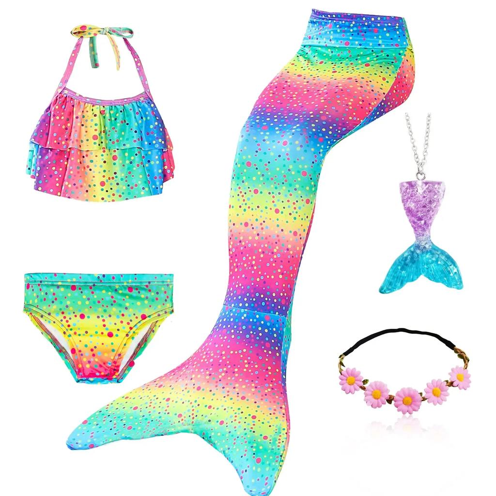 Fancy Mermaid Tail Girls Mermaid Tail for Swimming Costume Mermaid Costume Swimwear Swimsuit Cosplay Birthday Party Halloween