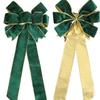 Cloth Christmas Bowknot Pendant Bowknot Flocking Bowknot Ornaments  Party Decor