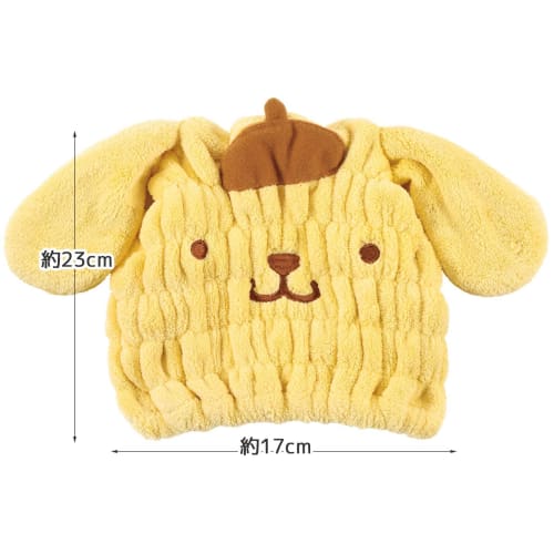 skater water absorbent quick drying animal towel cap pompompurin sanrio height 23 x width 17cm toc11-a