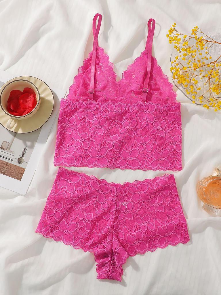 Conjunto Sexy de Renda Sem Fio para Mulheres