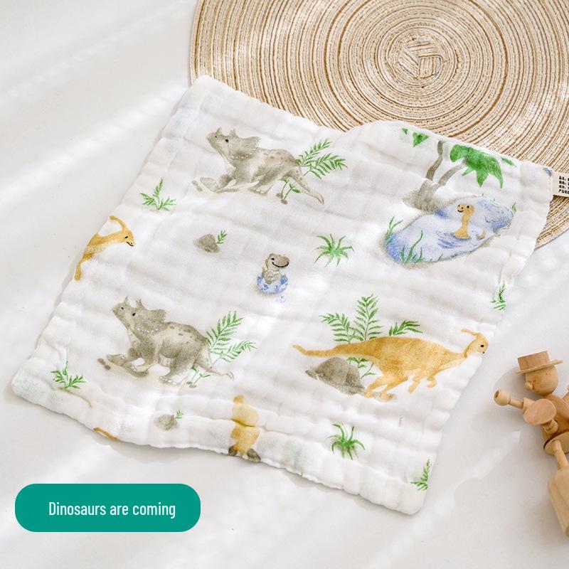 Six-Layer Pure Cotton Baby Gauze Towel and Bib Set Length x Width
