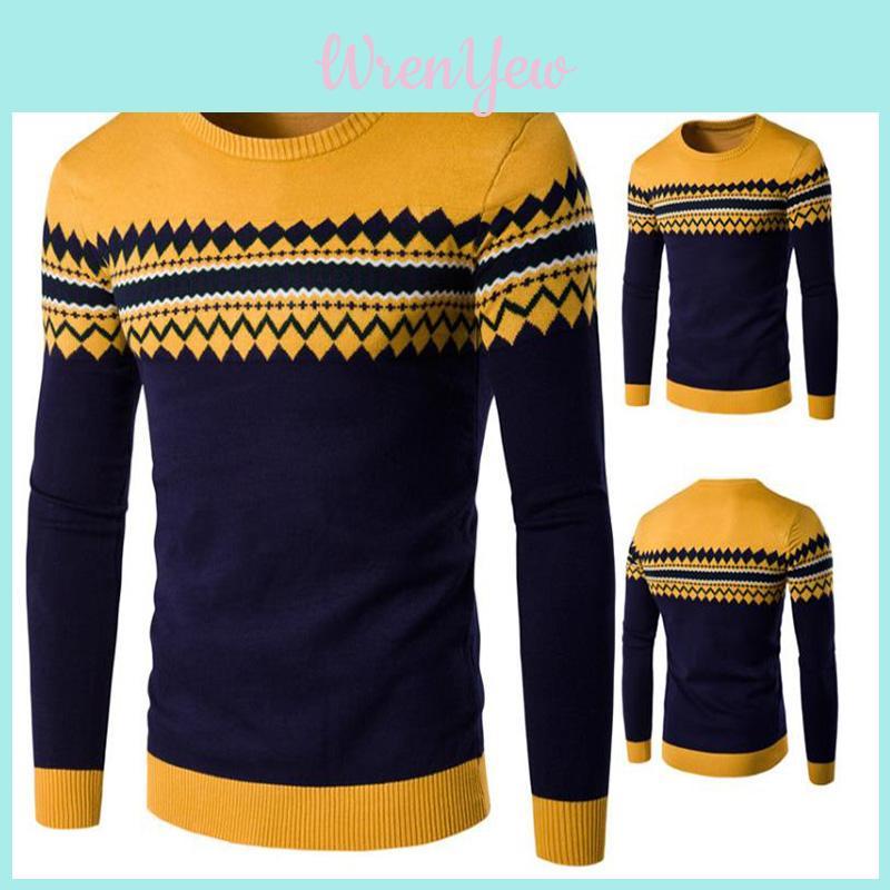 Stylish Men's Turtleneck Sweater In Jacquard British Fashion For Casual Wear
