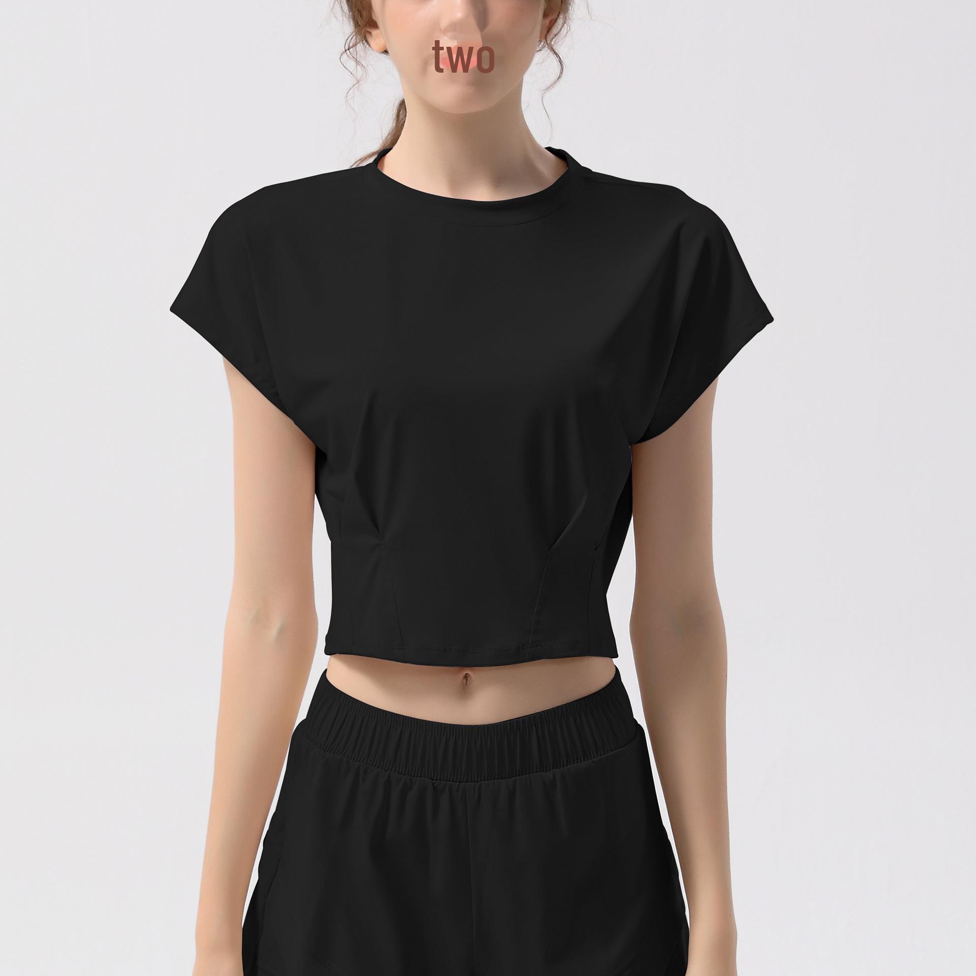 

Женская легкая дышащая быстросохнущая рубашка облегающего кроя с коротким рукавом для занятий йогой и бегом XXL чёрный