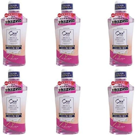 

Sunstar Aura Two Meema Breath Stain Clear Ополаскиватель для полости рта с ароматом персиковых листьев и мяты 460 мл [оптовая закупка] и [x6 шт.]